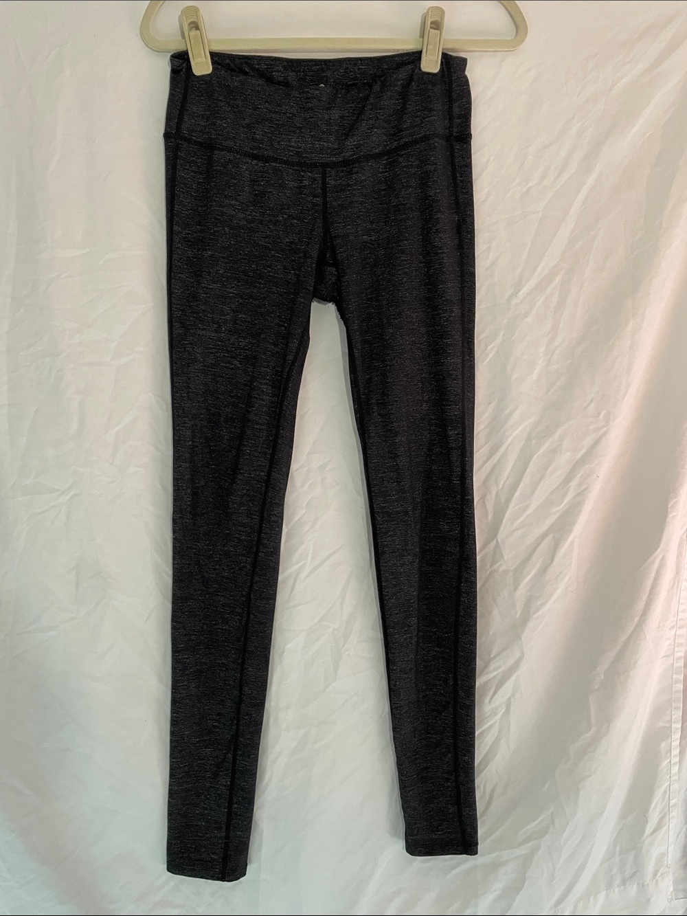 Athleta Dark Grey/Black Stretch High-Rise Leggings
